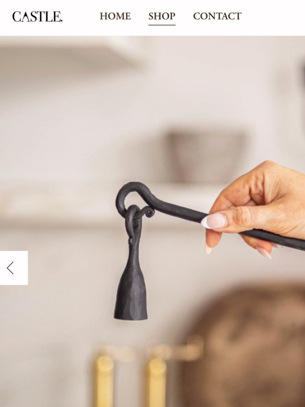 CASTLE. Black Iron Candle Snuffer – Artisan Crafted | 8" Long